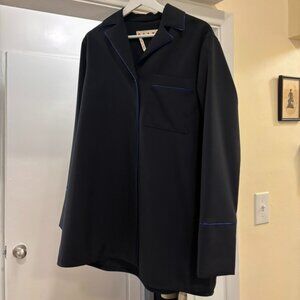 Marni Pajama Style Unstructured Blazer Overshirt